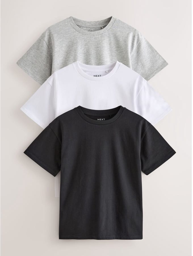Next - Meisjes - 3 Oversized T-shirts - Zwart