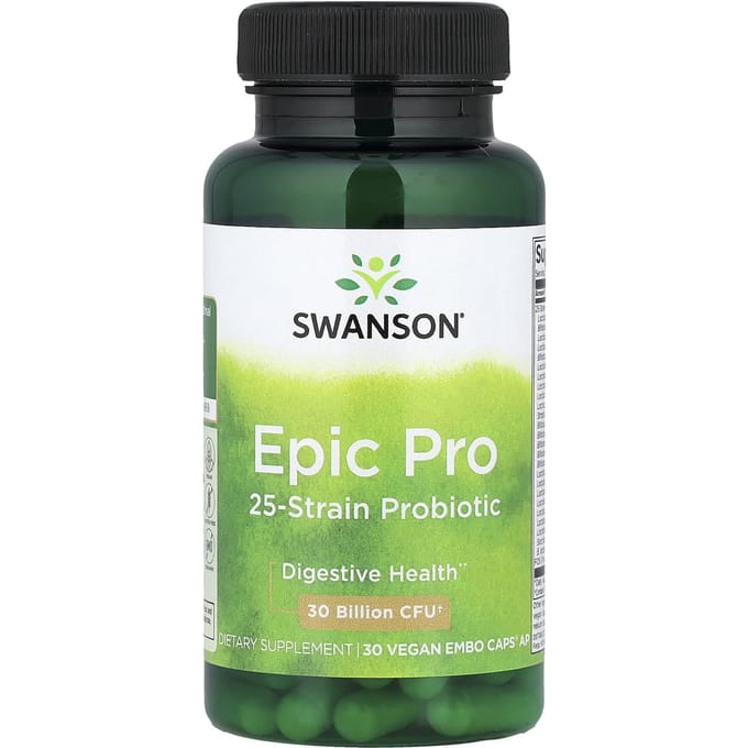 Probiotique Epic Pro 25 Souches, 30 Milliards d'UFC, Végétalien Embo Caps® 30 Gélules