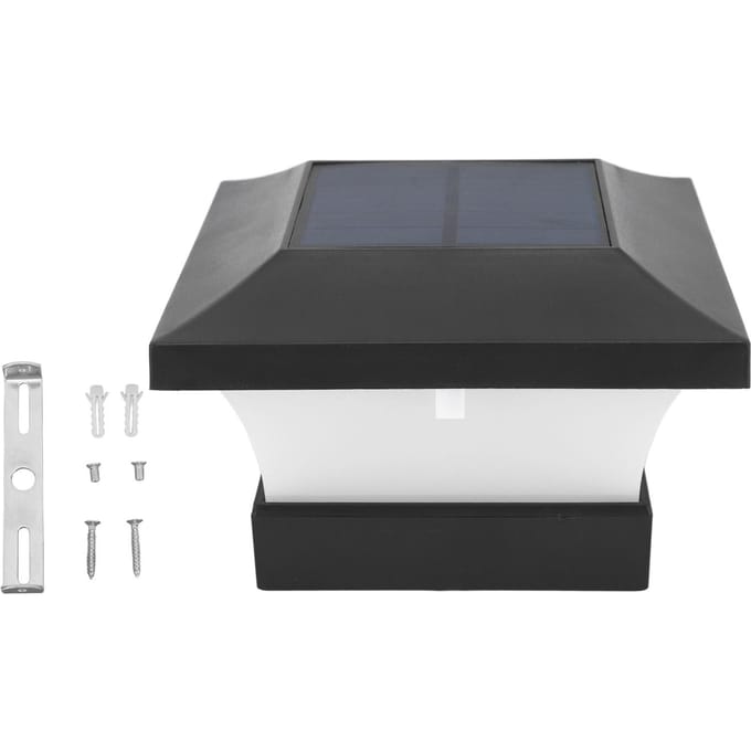 Solar Tuinlamp Wit Licht 2000mAh IP65 LED Solar Paalkaplampen voor Binnenplaats Hekken Brug