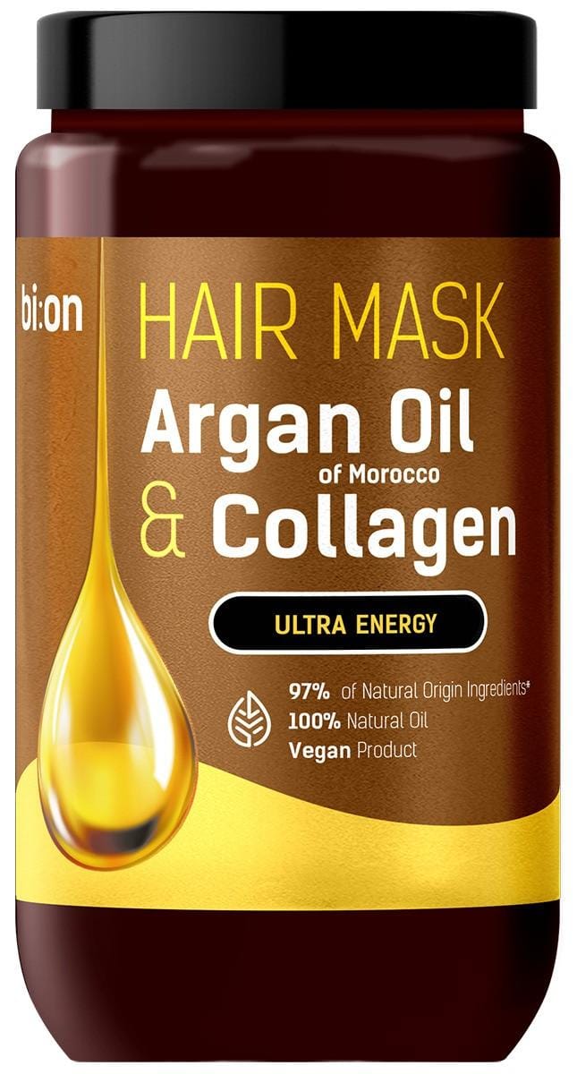 Bio Naturell Haarmasker Met Arganolie Uit Marokko En Collageen 946 Ml