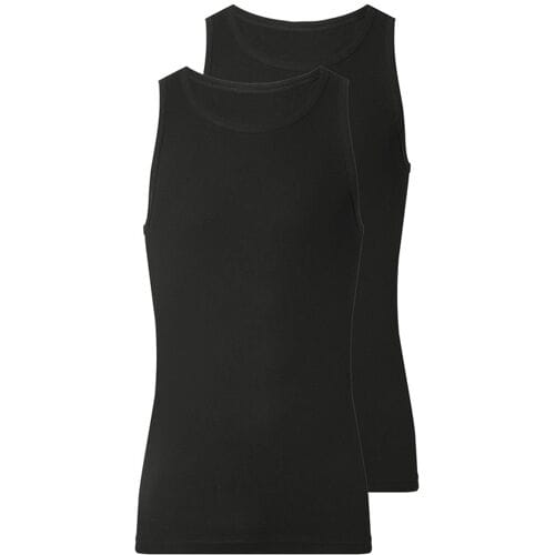 ESMARA MEN Set van 2 heren hemden (Zwart, M)