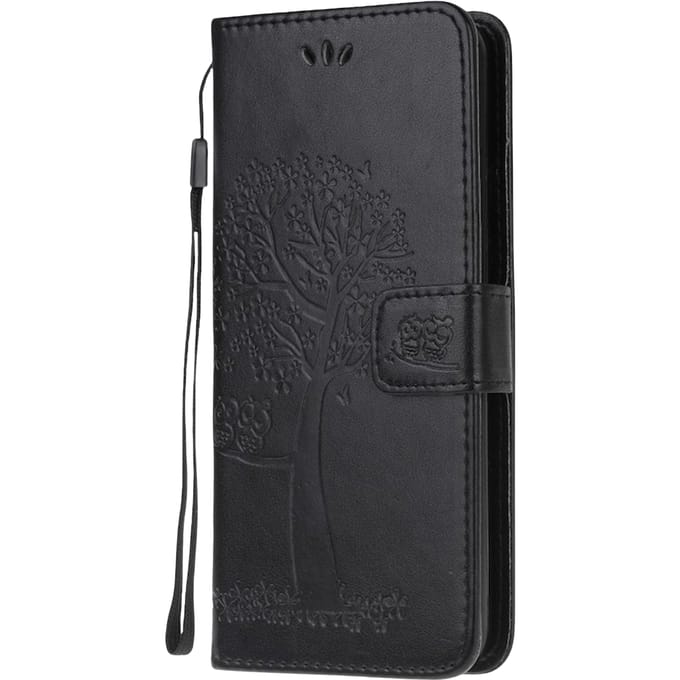 Comfycase Samsung Galaxy S20 Plus Bookcase Hoesje Uiltjes Zwart