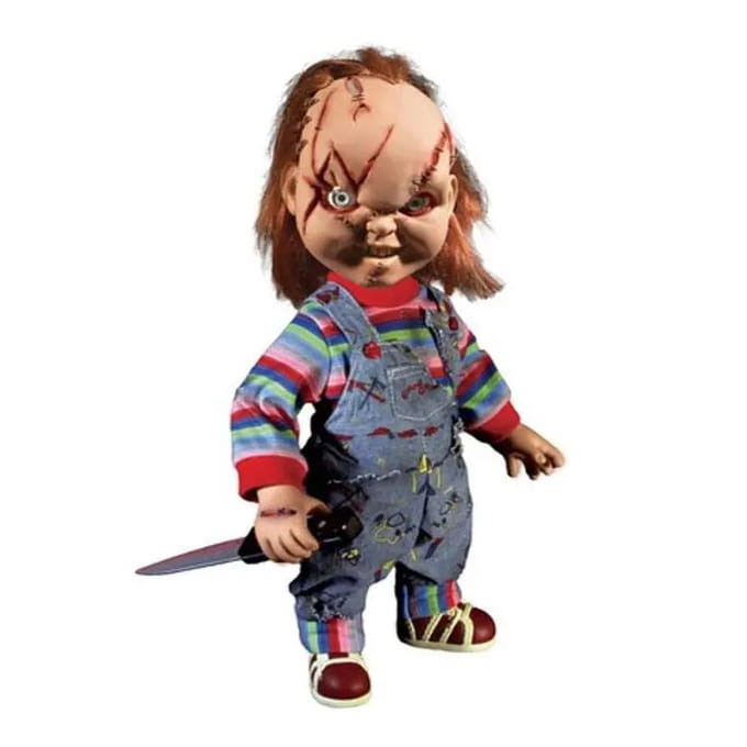 Bride of Chucky: Mega Scale Talking Scarred Chucky 38CM MERCHANDISE
