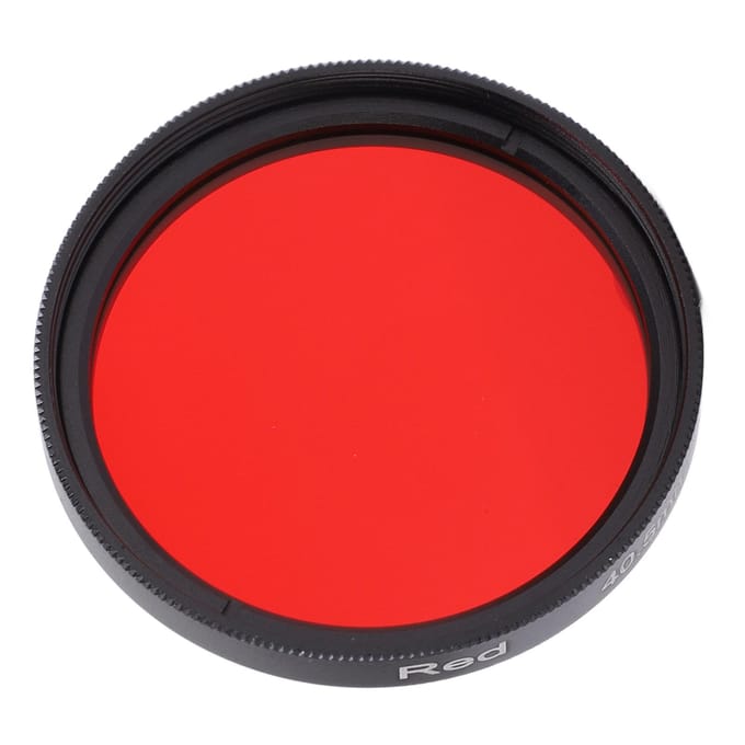 Camera Waterdicht Filter Volledig Rood Lensfilter Optisch Glas voor Nikon Camera Lens40.5mm 4.5mm / 1.59in red