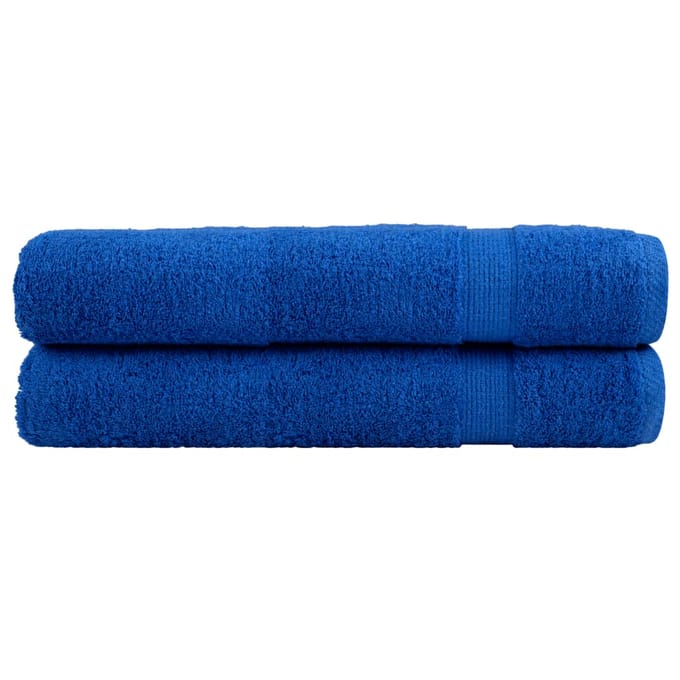 vidaXL - Saunadoeken - SOLUND - 2 - st - 600 - g/m² - 80x200 - cm - blauw