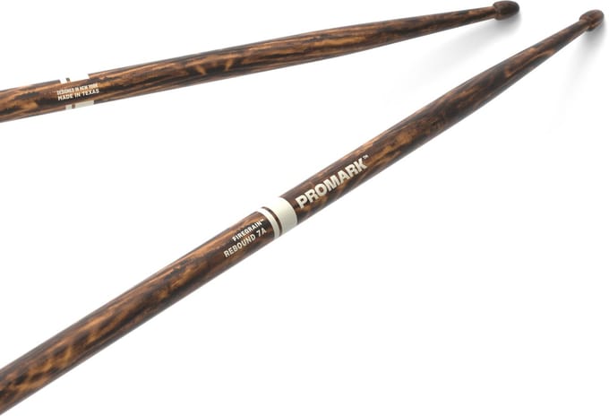 ProMark R7AFG Rebound 7A FireGrain Hickory drumstokken met houten tip