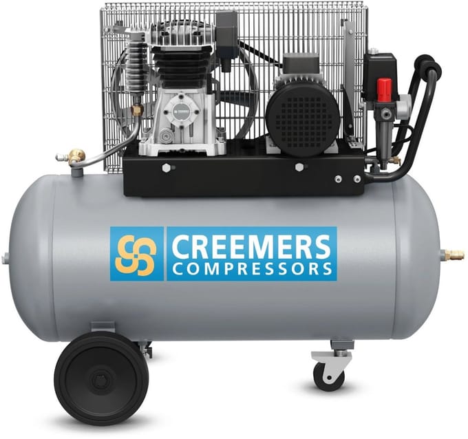 CREEMERS 254-90 Mobiele Compressor 400 Volt - 90 liter - 10 bar