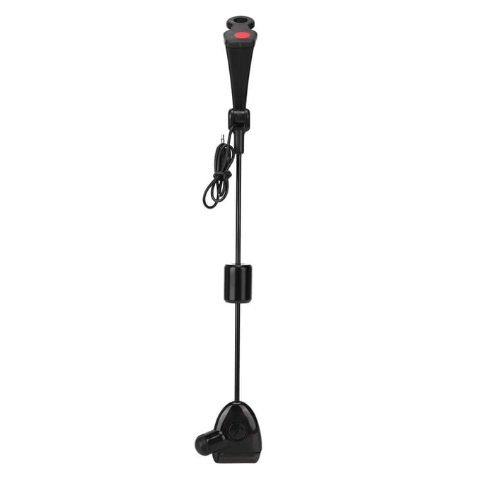 4 stuks Plastic Vissen Beetmelder Hangers Swinger Ketting Indicator Geluid & Licht Alert Vis black