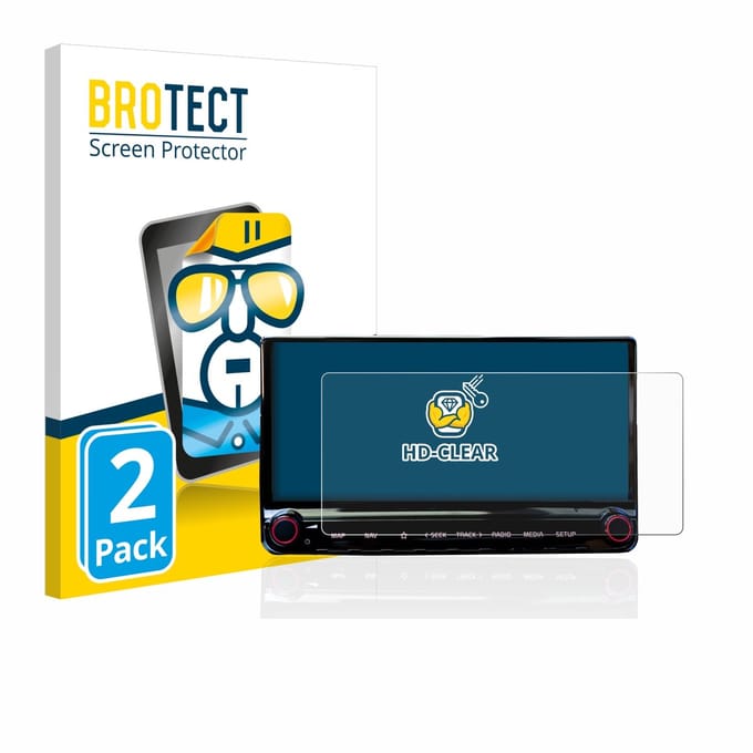 BROTECT - Screenprotector voor Kia XCeed 2019 Infotainment System 10.25" - Folie Beschermfolie transparant 2 Stuks