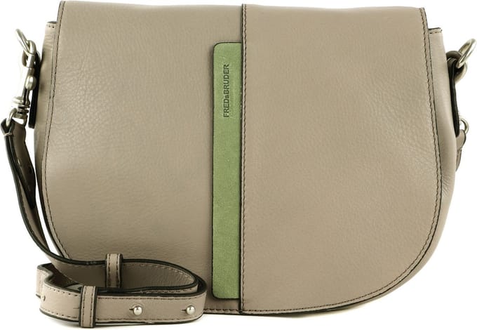 FREDsBRUDER Leren Schoudertas Shea Saddle Bag Light Grey Grijs
