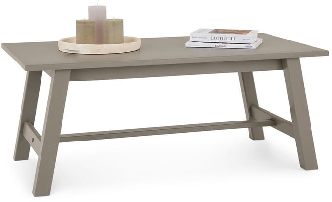 Salontafel LUZERNA van massief hout - grijs