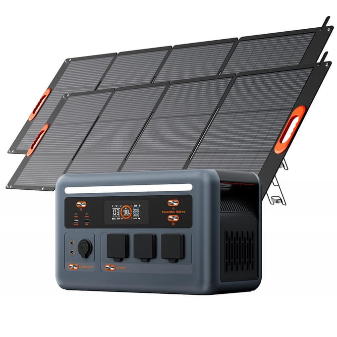 Blackview OSCAL PowerMax 1800W Station d'énergie portable 1024Wh LFP 2*PM200 Plus noir