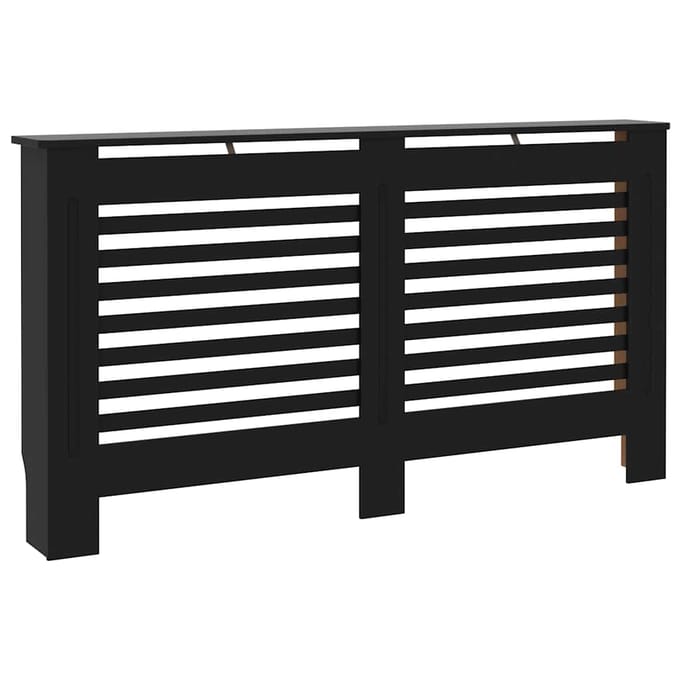 vidaXL Radiatorombouw 152x19x81,5 cm MDF zwart