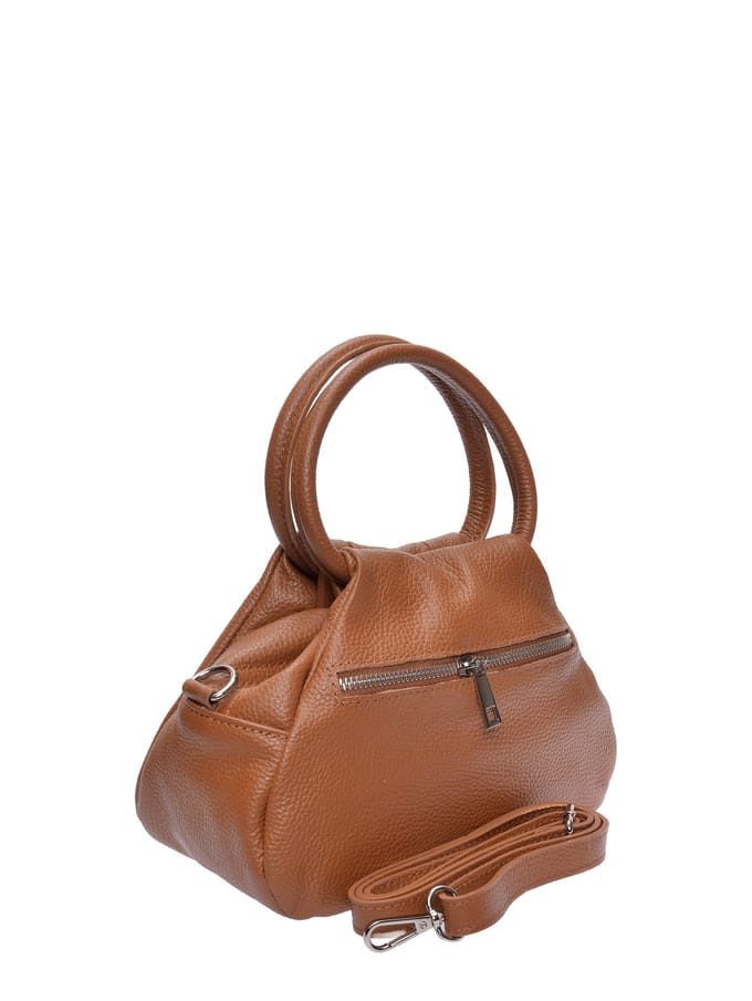Luisa Vannini Brown Rundleer Tas