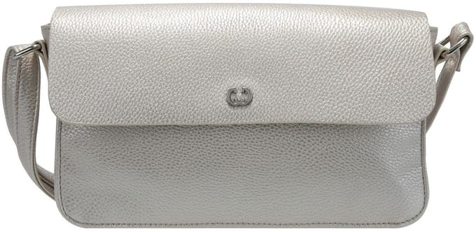 GERRY WEBER Schoudertas Talk Different 1.0 Shoulderbag SHF Metallic Cold Zilverkleurig
