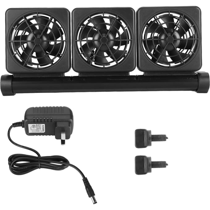 Aquarium Vissenkom Koelventilator Verlaag Watertemperatuur Instelbare Windsnelheid black