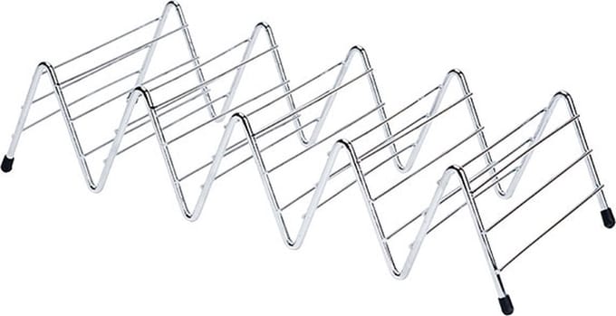 Taco Rack For 4 Pieces22x6,4xh4,2cm Chrome