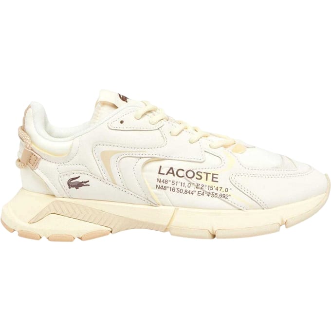 Lacoste Heren L003 Neo Leren Trainers (Gebroken wit)