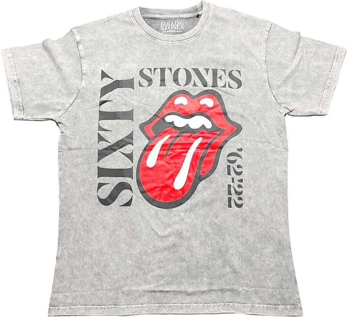 The Rolling Stones - Sixty Vertical Heren T-shirt - S - Grijs