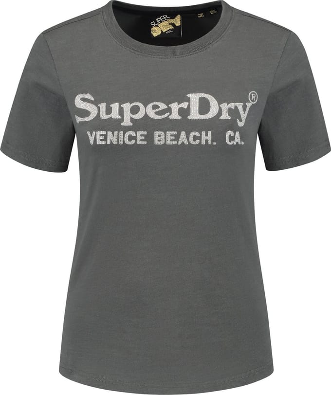 Superdry METALLIC VENUE RELAXED TEE Dames - Maat M