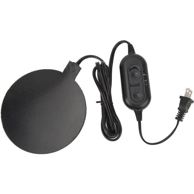 Chauffe-eau pour poulets Chauffe-eau pour volaille Base de chauffe-eau Contrôle de température à 2 vitesses Tapis chauffant en silicone gray