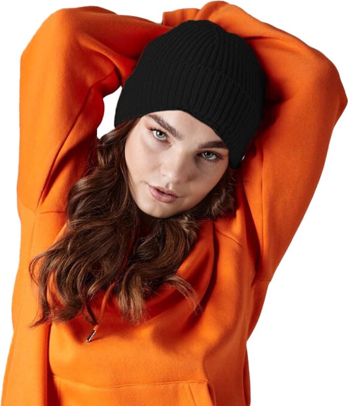 Beechfield Wintermuts - zwart - volwassen - polyacryl - Beanie wintermuts