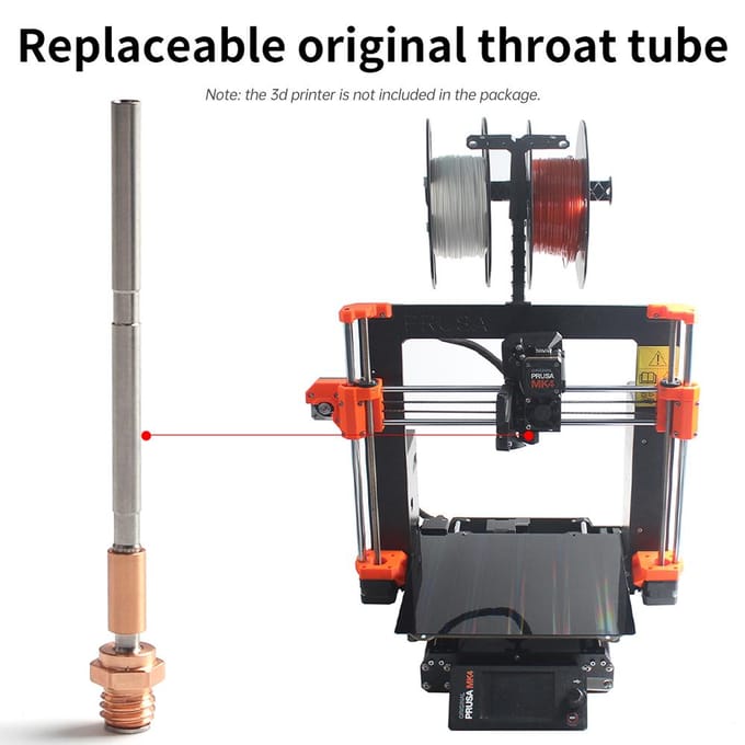 Upgrade Koper Titanium Legering Keel Hotend Kit Compatibel met Prusa MK4 3D Printer Hoog veelkleurig