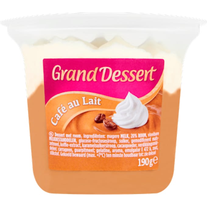 Grand dessert cafe au lait