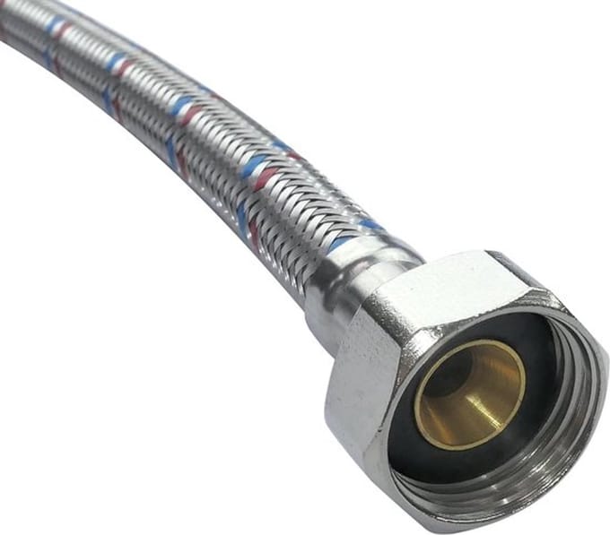 Allecta - Flexibele aansluitslang voor mengbatterijen 1/2 inch - M10 verlengt 5cm - Lengte 300mm - Set van 2
