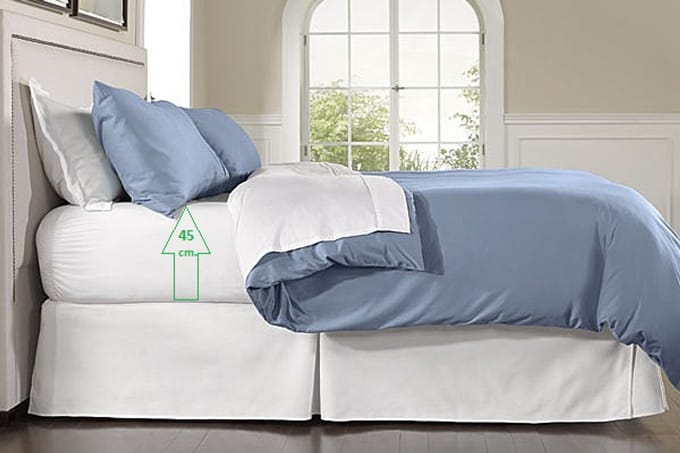 Molton Boxspring Hoeslaken Extra Hoge Hoek - 140x210