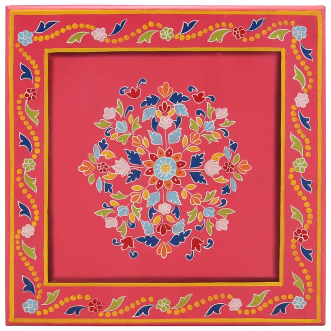 vidaXL - Salontafel - handbeschilderd - massief - mangohout - roze
