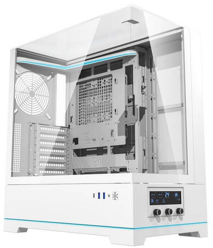 Darkflash DY450 computer case without fans (white) - Case - Miditower - Wit