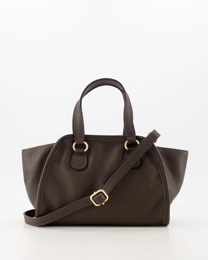 tas -donkerbruin -leer-hand/schoudertas