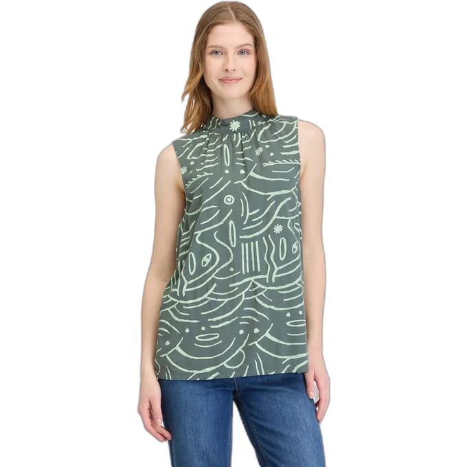 Mouwloze damesblouse met print Ragwear Angyc