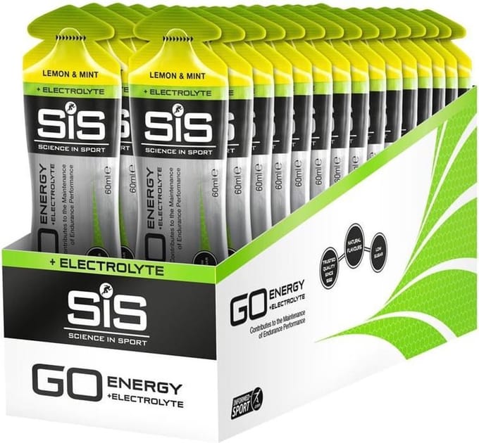 SIS GO Energy + Electrolyte Gels (30x60ml) Lemon & Mint - Energie & Uithoudingsvermogen - Energie Gels