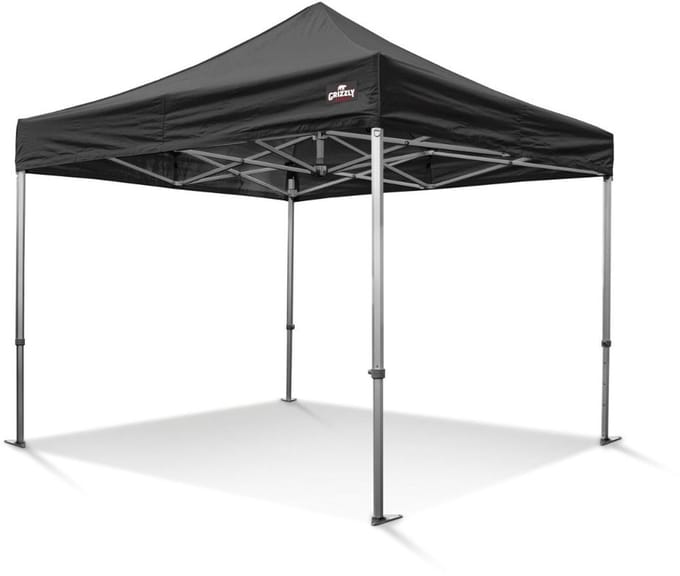 Grizzly GO-WORK40 3x3m - Doorwerktent - Aluminium Frame - Zwart Doek