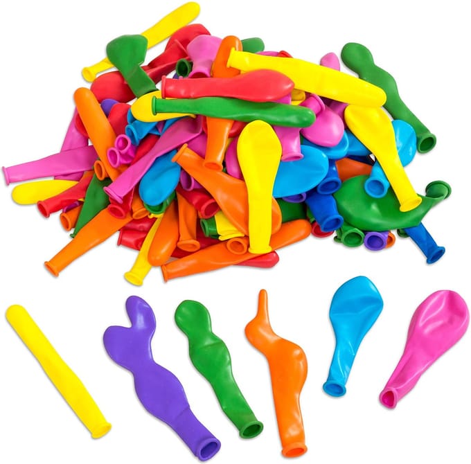 Ballonnen 100 stuks verschillende kleuren en vormen