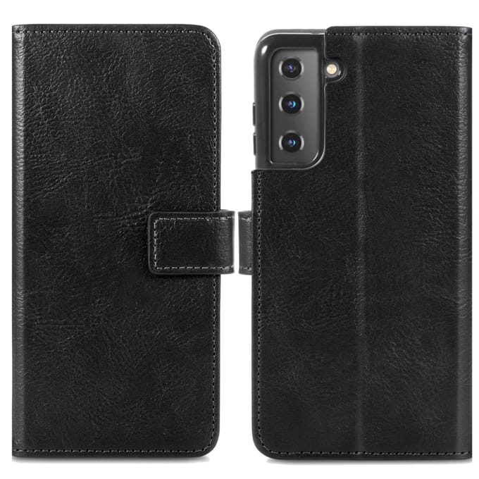 imoshion Hoesje - Geschikt voor Samsung Galaxy S21 - Luxe Bookcase - Zwart