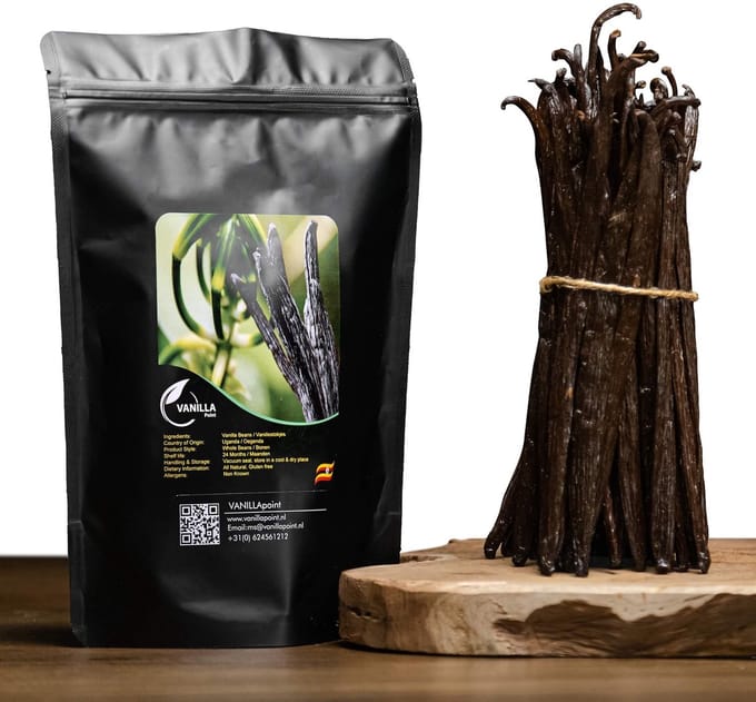 Vanilla Beans Premium Bourbon - 16-20 cm - 250 gram - Regeneratief - Duurzaam Geteeld