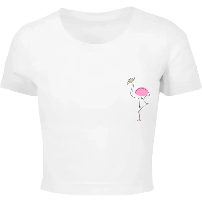 T-shirt dames Merchcode Flamingo