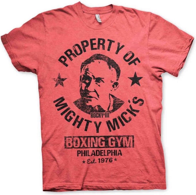 Rocky Heren Tshirt -XL- Mighty Mick's Gym Rood