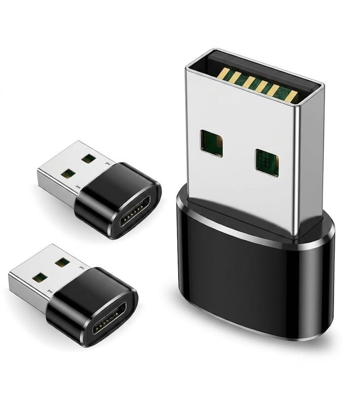 Cicon 3x USB C naar USB A Adapter - USB A naar USB C Adapter - USB naar USB C Converter - Universele USB Adapter - Zwart