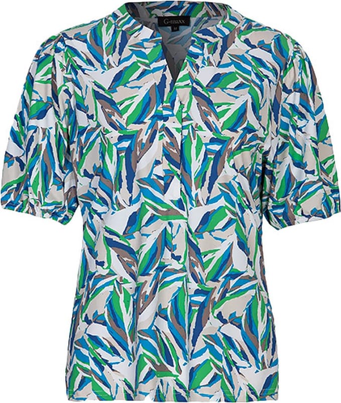 G-maxx top Camelia - Offwhite/ Applegreen