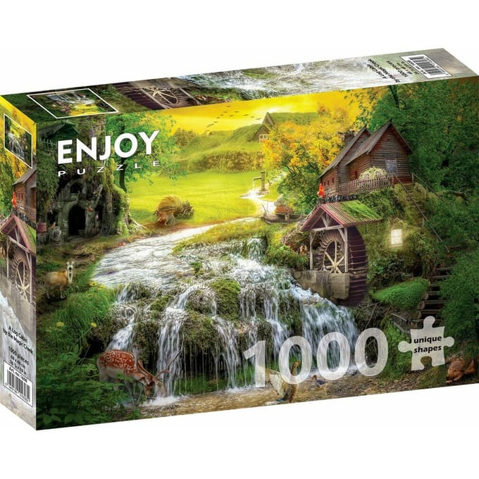 Enjoy Puzzle legpuzzel Magic Creek Cabin - 1000 stukjes volwassenen.