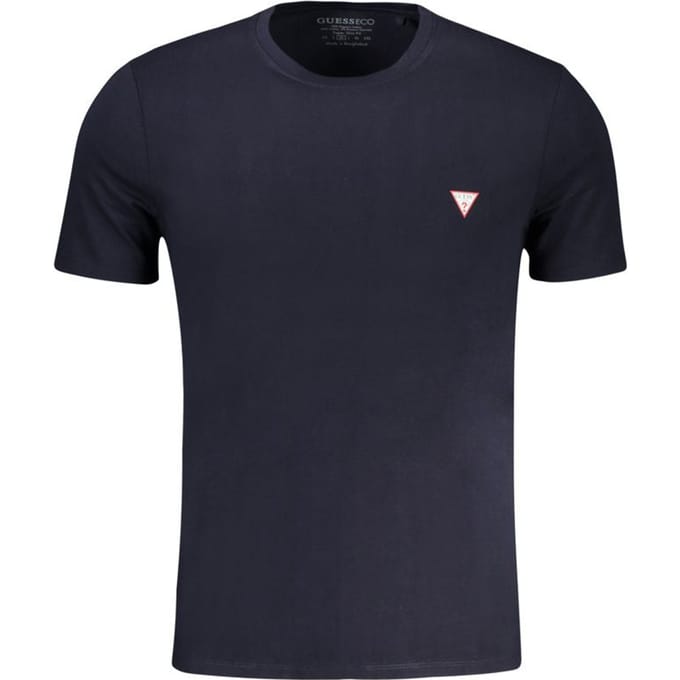 Plain Round Neck Short Sleeve T-shirt - Blue Shirts