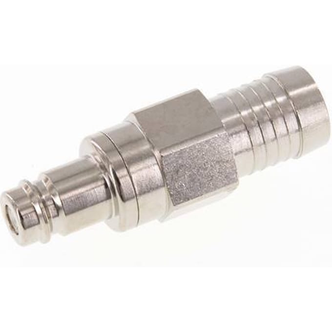 Vernikkeld Messing DN 10 Luchtkoppeling Insteeknippel 19 mm Slangpilaar Double Shut-Off