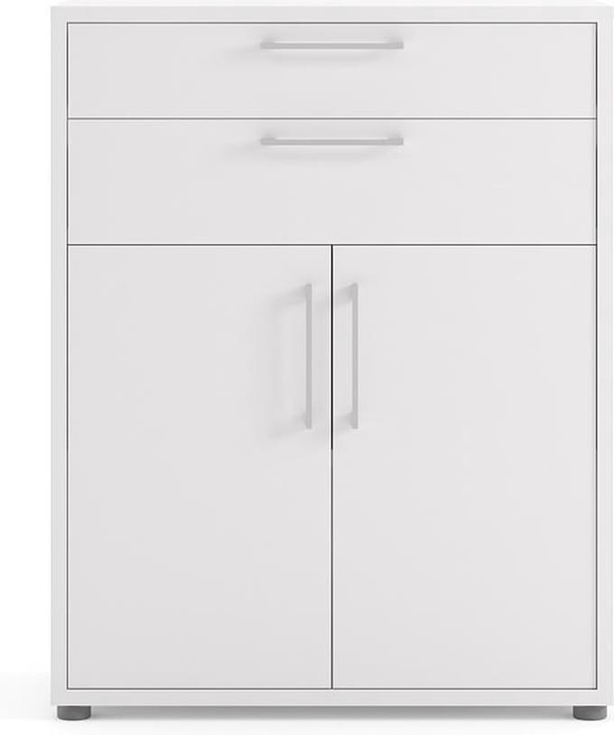 Prisme archiefkast 2 lades en 2 deuren wit.