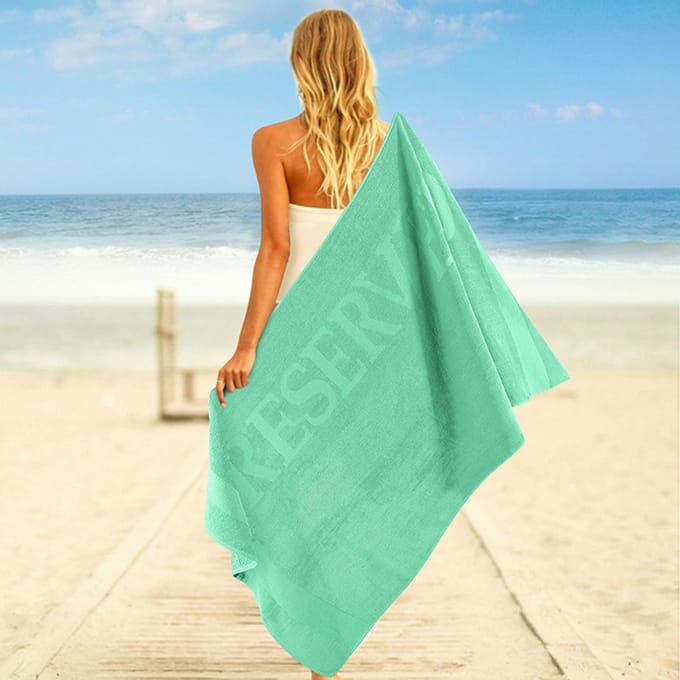 Zavelo Strandlaken Reserved Seagreen (100x180 cm)