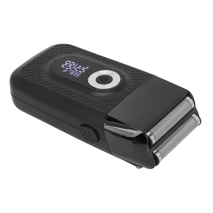 Elektrische Baardtrimmer LED Verstelbaar 3 Snelheden Afneembaar Mes Oplaadbaar Reciprocerend USB black