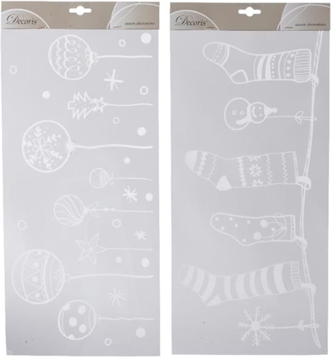 Raamdecoratie sticker kerstsfeer